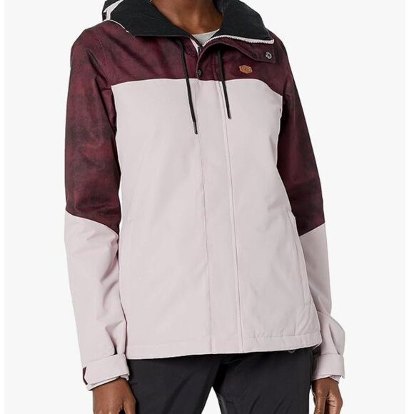 Volcom Burgundy and Pink Snowboard Ski Jacket - Picture 2 of 12